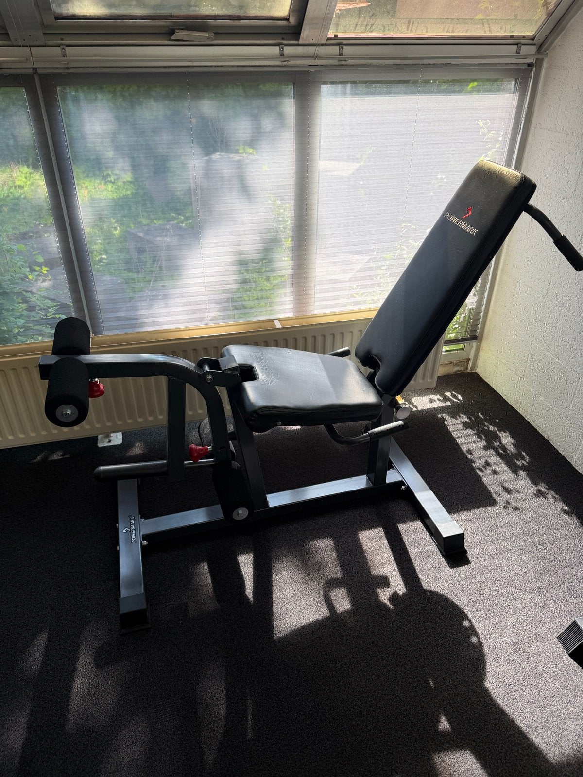 Powermark Leg extension & Leg curl in 1, Ophalen, Krachtstation, Armen, Zo goed als nieuw