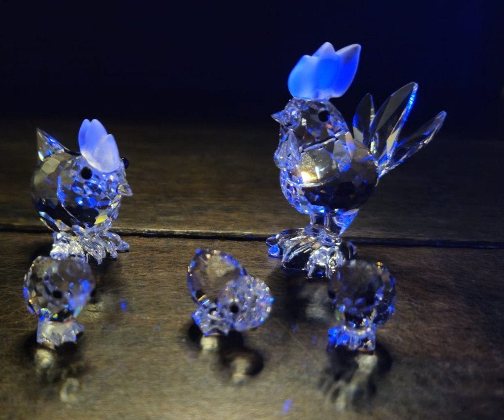 SCS set van kuikens kip en haan Swarovski, Ophalen of Verzenden, Zo goed als nieuw, Figuurtje