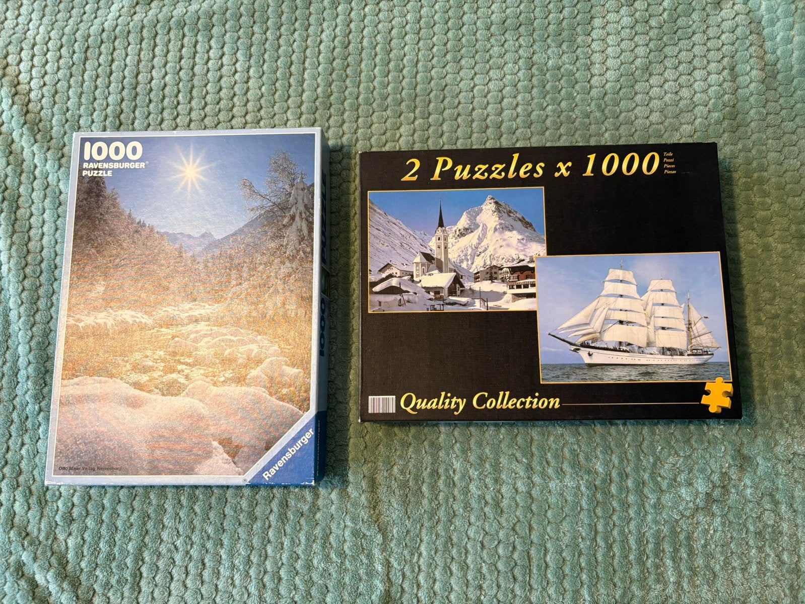 3 puzzels 1000 stukjes, Hobby en Vrije tijd, Denksport en Puzzels, Ophalen of Verzenden, 500 t/m 1500 stukjes, Zo goed als nieuw