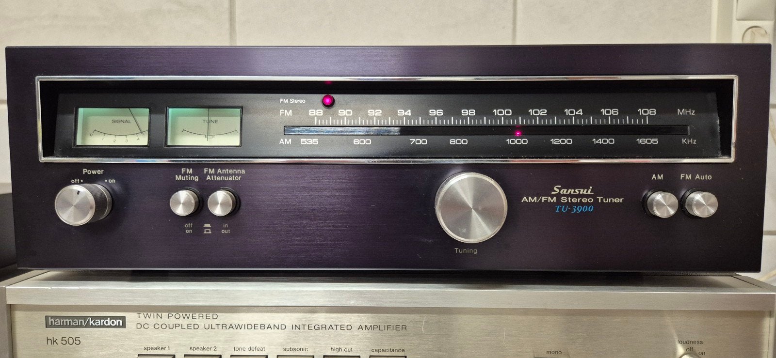 Sansui TU-3900 AM/FM Stereo Tuner - Vintage Audio, Ophalen, Gebruikt, Analoog