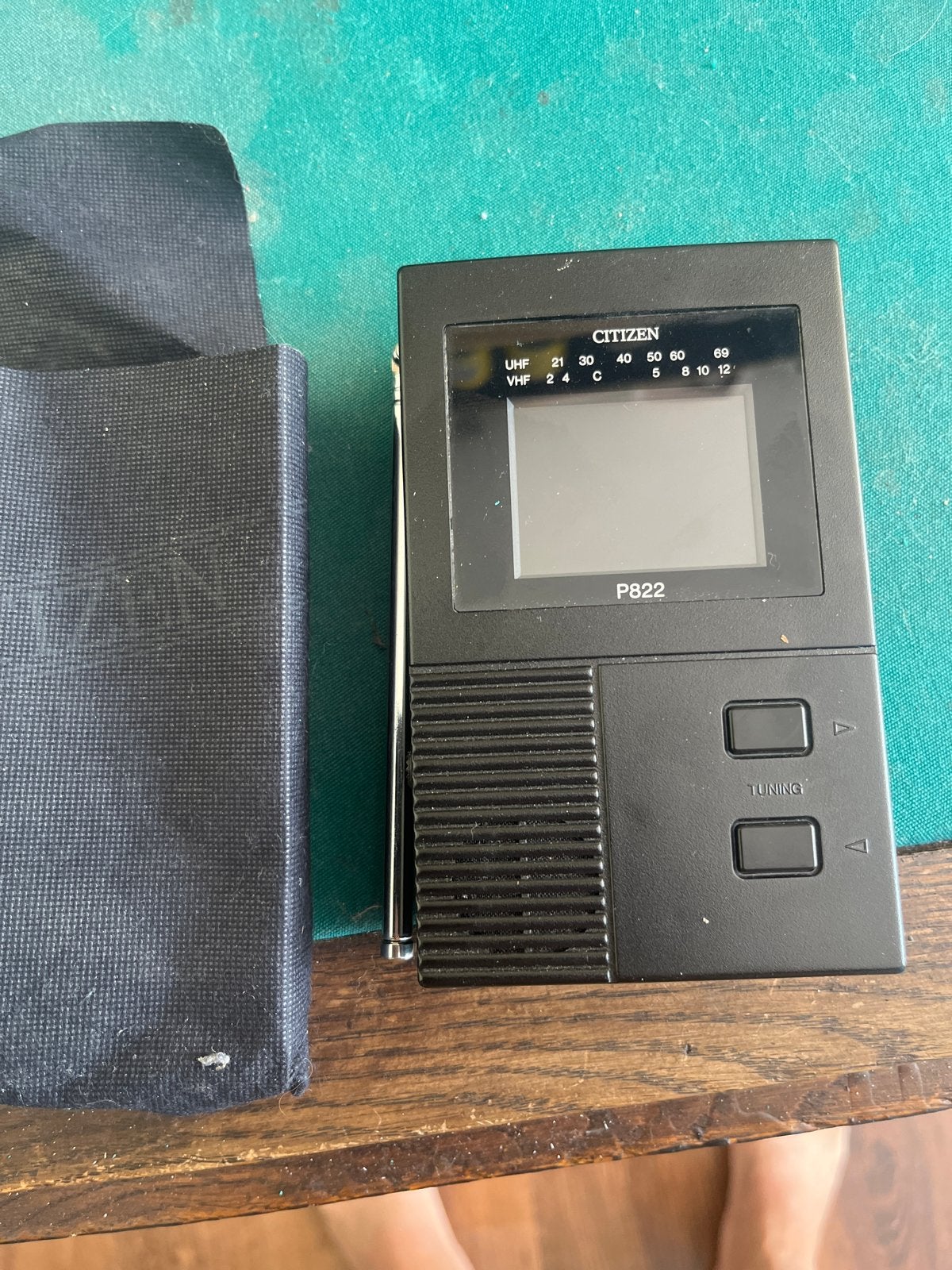 Vintage Citizen P822 Draagbare Zwart-wit TV kleur, Overige merken, Gebruikt, Ophalen of Verzenden, Minder dan 40 cm