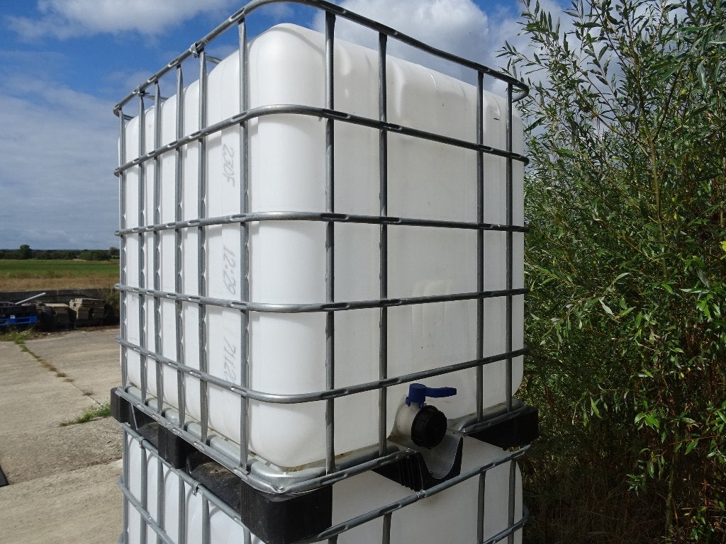 ibc watervat 1000ltr regenwateropvang watervoorraad regenton, Tuin en Terras, Regentonnen, Ophalen, Kunststof, Met kraantje, 150 liter of meer