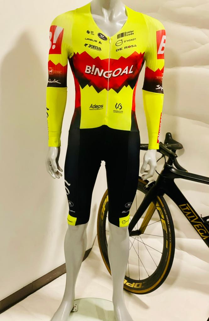 Wielrenkleding wielrenpak snelpak speedsuit maat L Vermarc, Fietsen en Brommers, Fietsaccessoires | Fietskleding, Heren, Ophalen of Verzenden