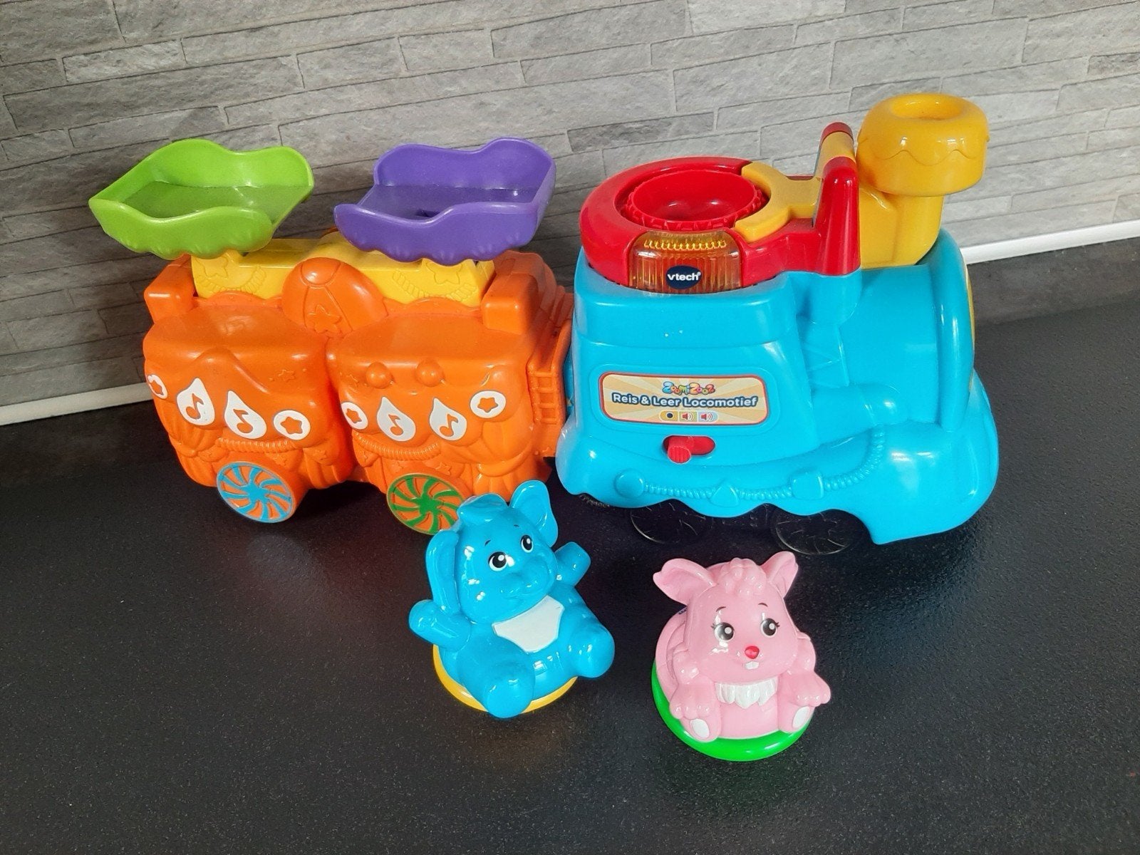 V-tech zoomi-zoo reis&leer locomotief met herkenning muziek, Ophalen of Verzenden, Zo goed als nieuw, 6 maanden tot 2 jaar