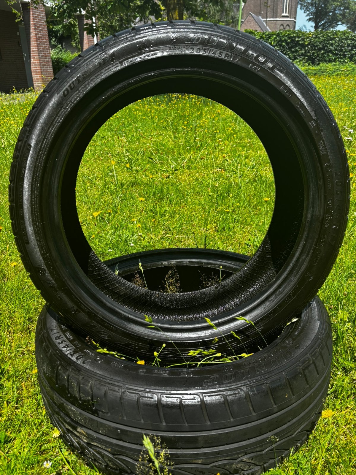 2 gripvolle Dunlop SP Sport 01 zomerbanden +/- 6 mm, Ophalen, 17 inch, 205 mm, Band(en)