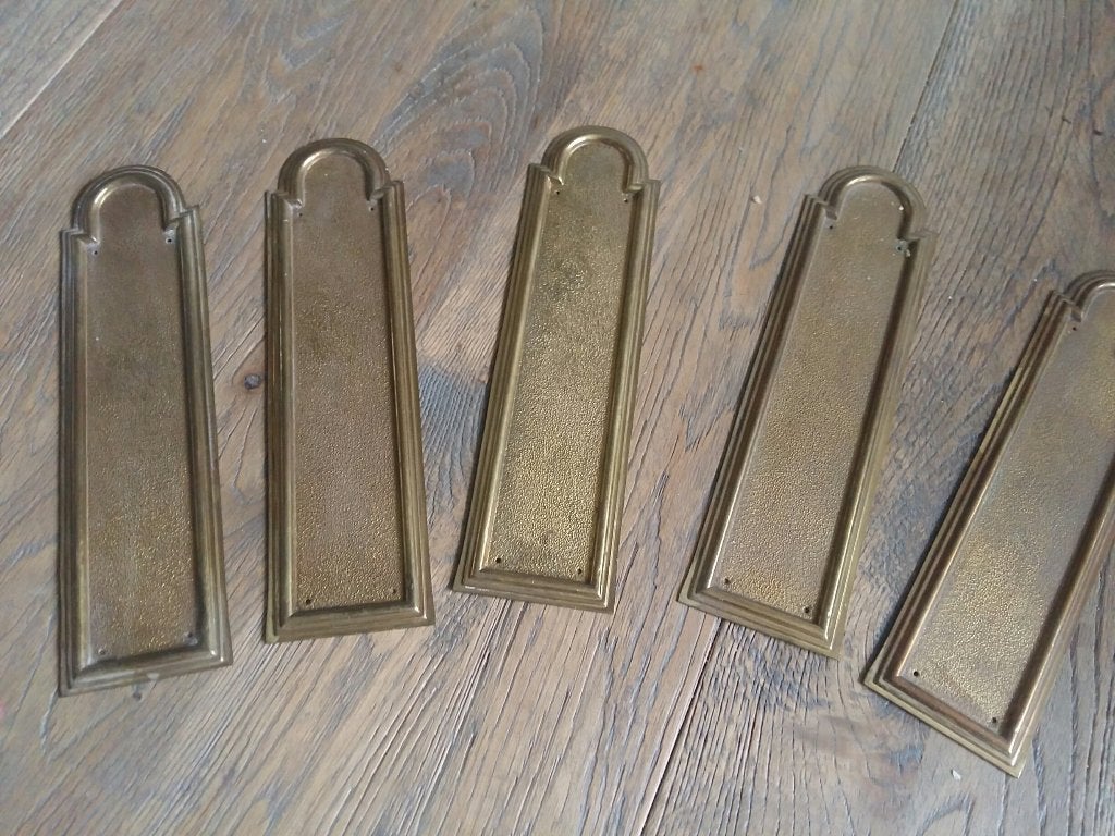 Smetplaat deurschild vingerplaat deurplaat blindplaat 22cm, Ophalen of Verzenden, Nieuw, Koper of Messing, Overige typen