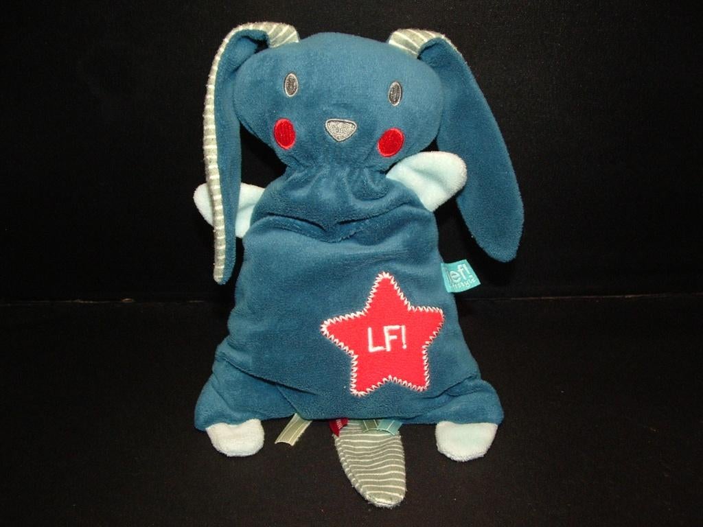 LIEF LIFESTYLE KONIJN VELOURS BLAUW MET TRICOT, Verzenden, Nieuw, Overige typen