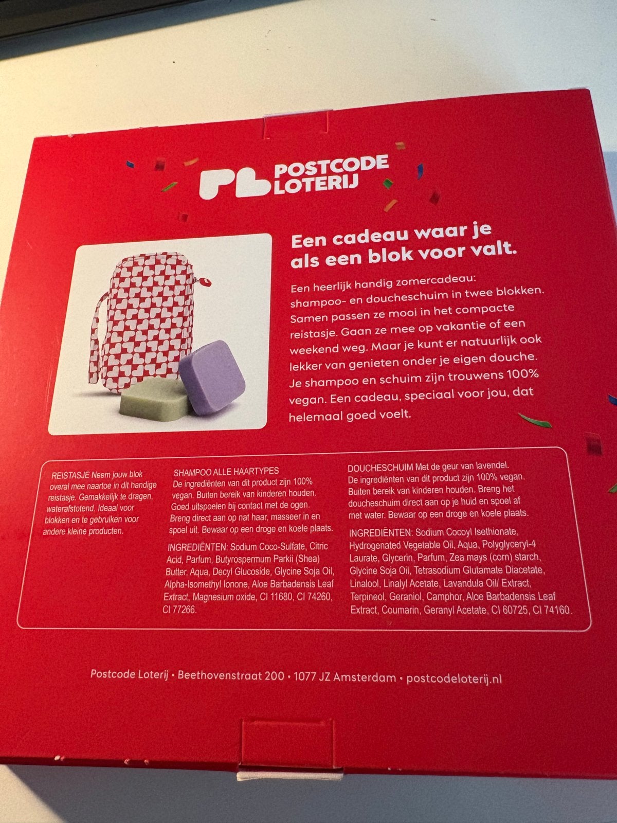 Postcodeloterij HEMA shampoo en douche schuim blokken, Ophalen of Verzenden, Nieuw, Bad & Douche