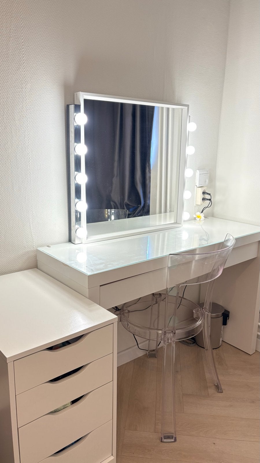 Complete IKEA beautyhoek | MALM + ALEX, Ophalen, Gebruikt, Hout, Minder dan 100 cm