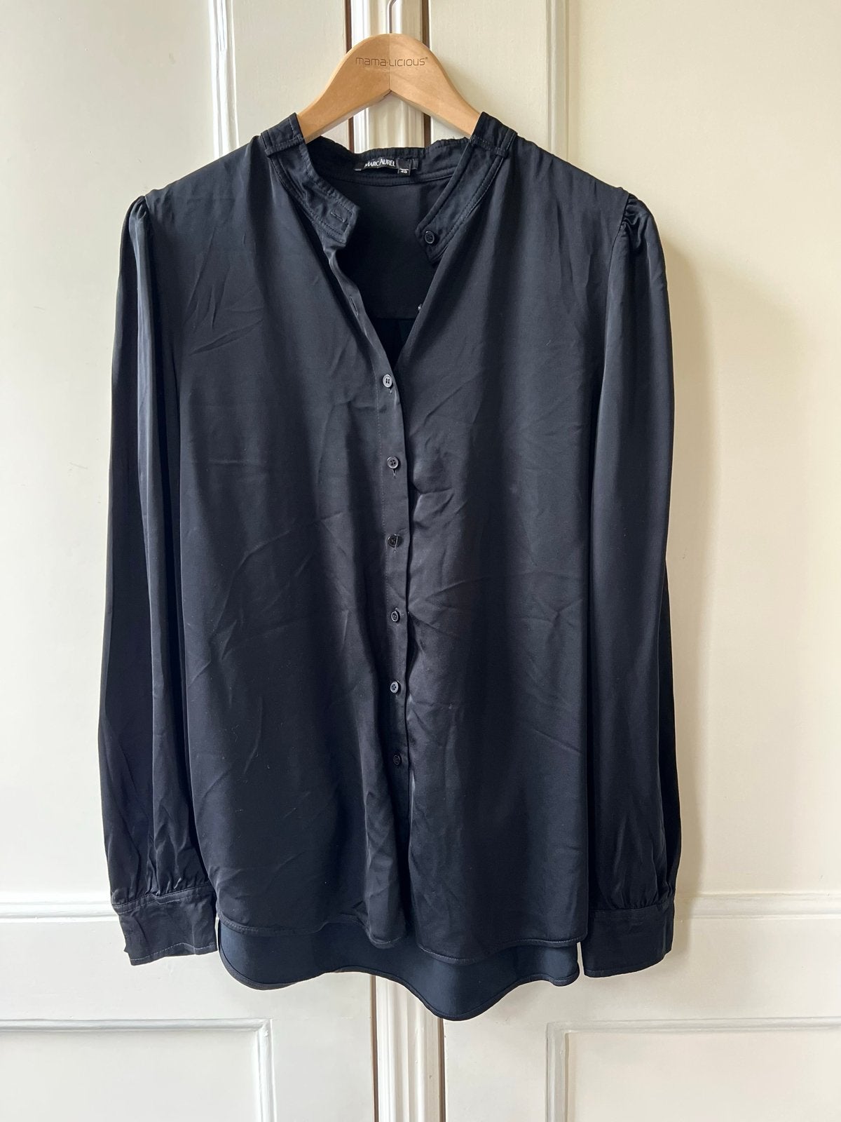 Marc Aurel Zwarte Blouse, Maat 40, Kleding | Dames, Blouses en Tunieken, Ophalen of Verzenden, Zo goed als nieuw, Maat 38/40 (M)