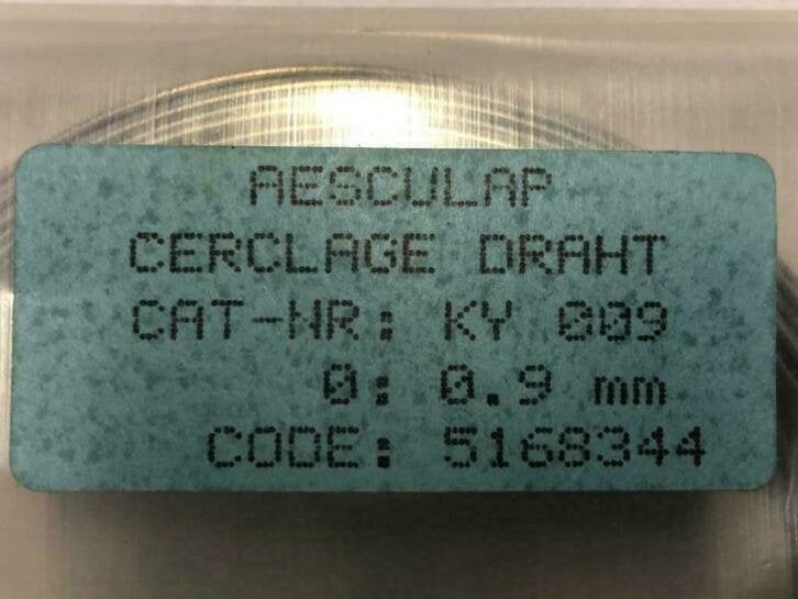 Cerclagedraad 0,9 mm Aesculap, Niet ingevuld, Niet ingevuld, Nieuw, Ophalen of Verzenden