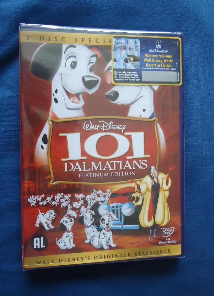 Disney-klassieker 101 Dalmatians (Platinum Edition) op DVD., Animatie, Nederlands, Bonusmateriaal, Ophalen of Verzenden