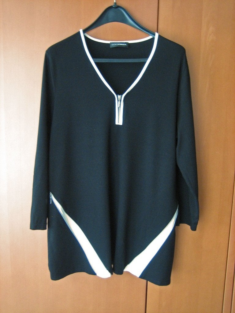 Zeer mooi zwart tuniekshirt DORIS STREICH 48 Snazzeys, Verzenden, Maat 46/48 (XL) of groter, Nieuw, Doris Streich