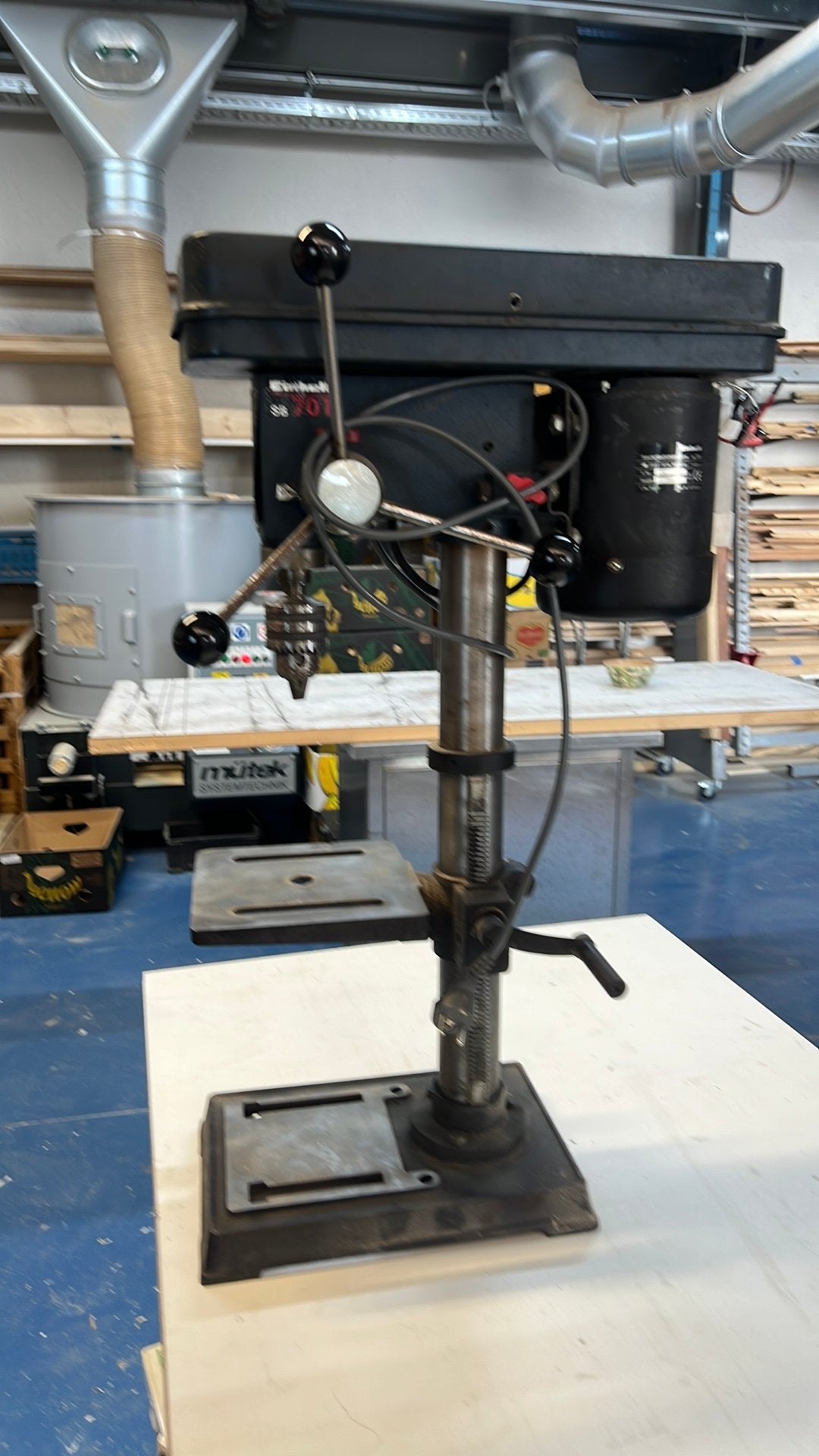 Kolomboor, Ophalen, Gebruikt, Kolomboormachine