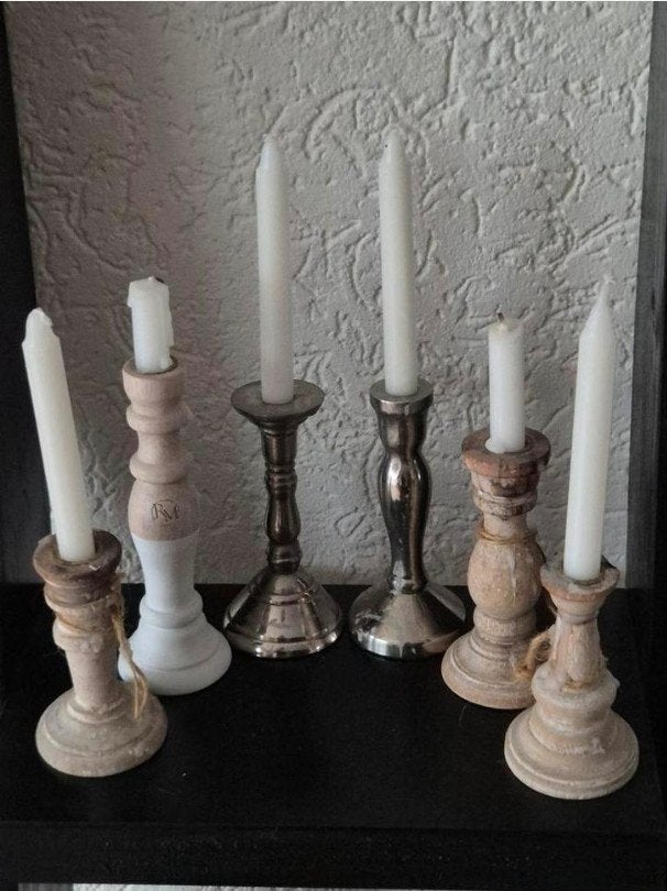 Diverse Kandelaars mini - Hout en Metaal van Riviera Maison, Huis en Inrichting, Woonaccessoires | Kandelaars en Kaarsen, Ophalen of Verzenden