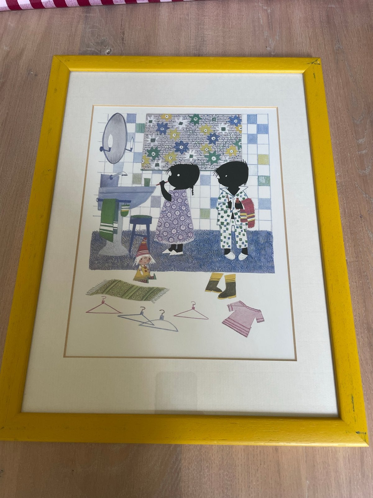 4 ingelijste Jip en Janneke illustraties van Fiep Westendorp, Huis en Inrichting, Woonaccessoires | Schilderijen, Tekeningen en Foto's