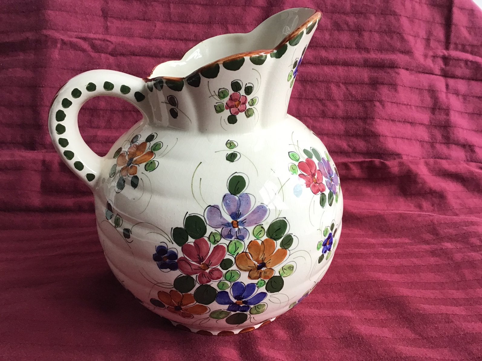 Antieke schenkkan vaas Made in Belgium, Ophalen of Verzenden