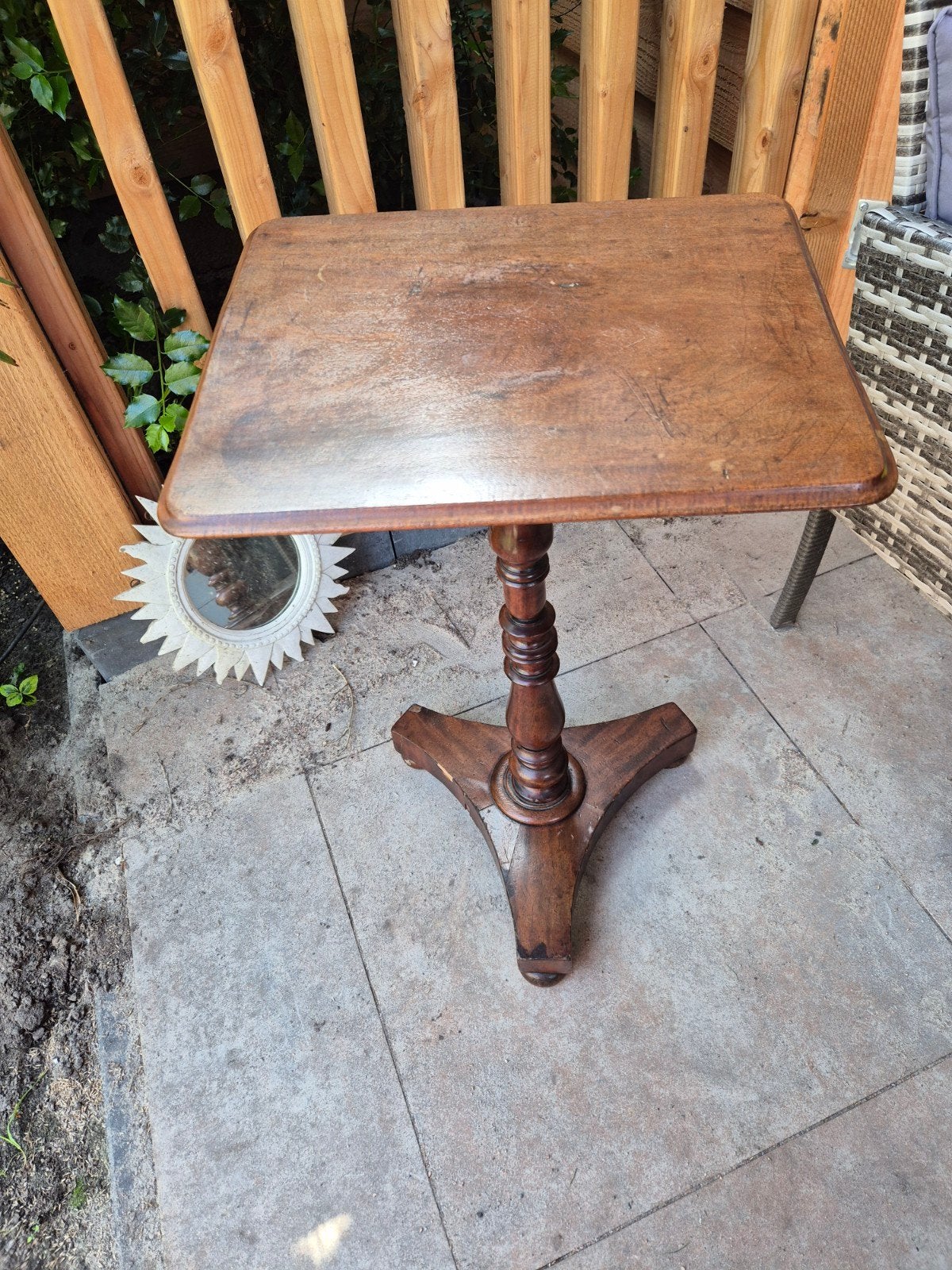 Antieke mahoniehouten Empire bijzettafel, Antiek en Kunst, Ophalen
