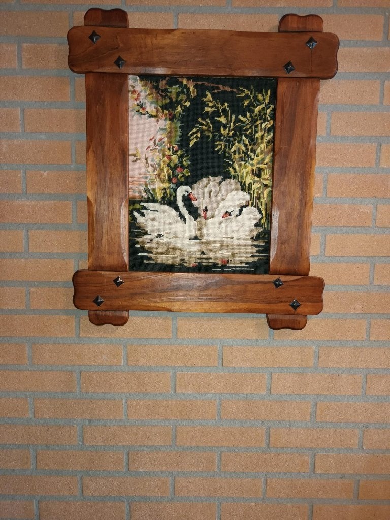 schilderij zwanen, Ophalen, Gebruikt, Overige typen, 75 – 100