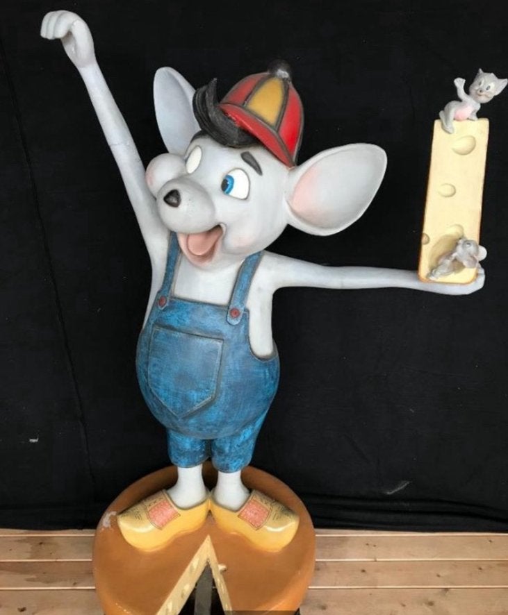 Levensgrote muis polyester beeld met kaas decoratie xxl, Verzamelen, Ophalen, Zo goed als nieuw, Dier