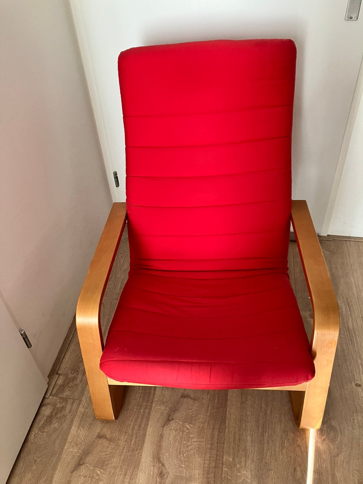 Gratis Stoel rood IKEA, Huis en Inrichting, Fauteuils, Ophalen, Gebruikt, 75 tot 100 cm, 50 tot 75 cm