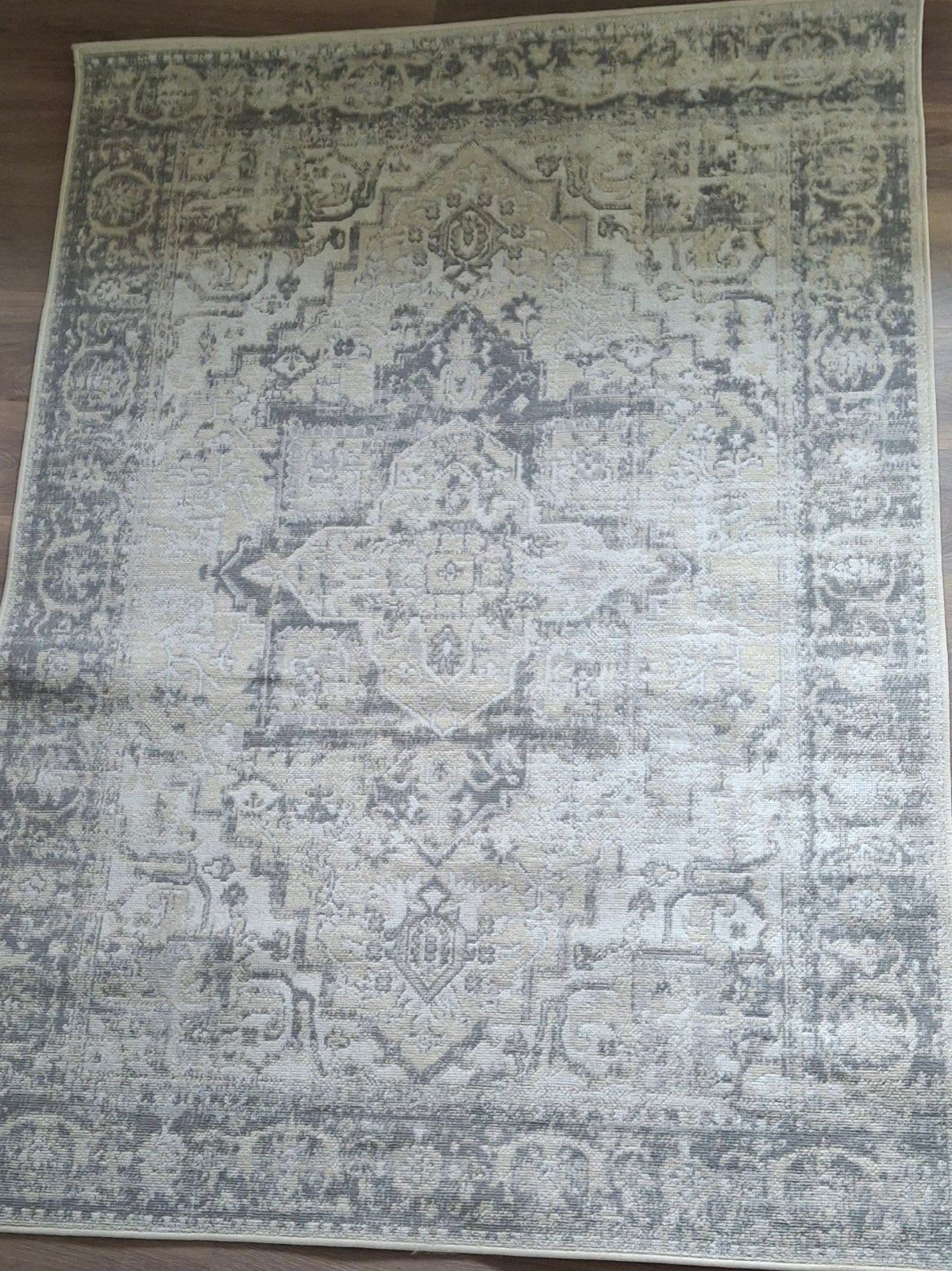 Vintage grijs vloerkleed Ascot Europe 130x190 cm (Kleur 957), Ophalen of Verzenden, Grijs, Rechthoekig, 200 cm of meer