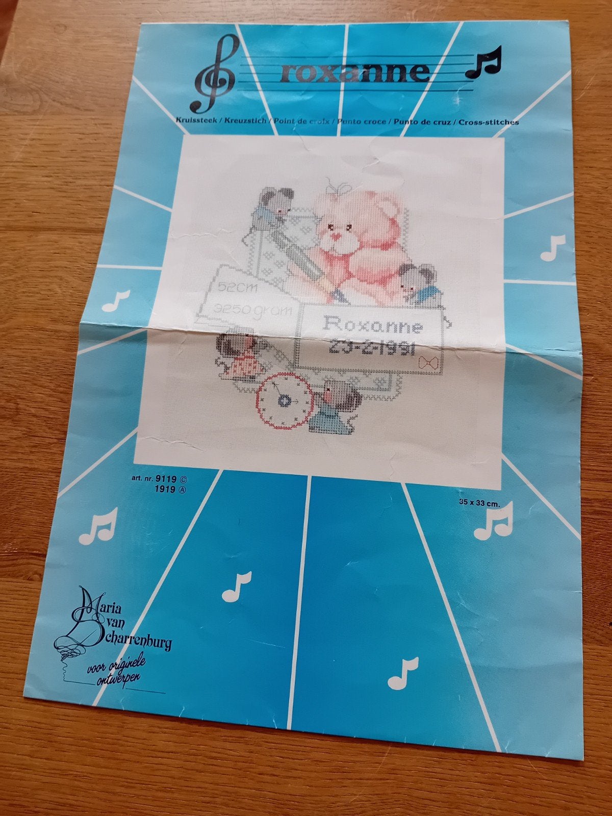 Geboortelap teltekening., Ophalen of Verzenden, Patroon