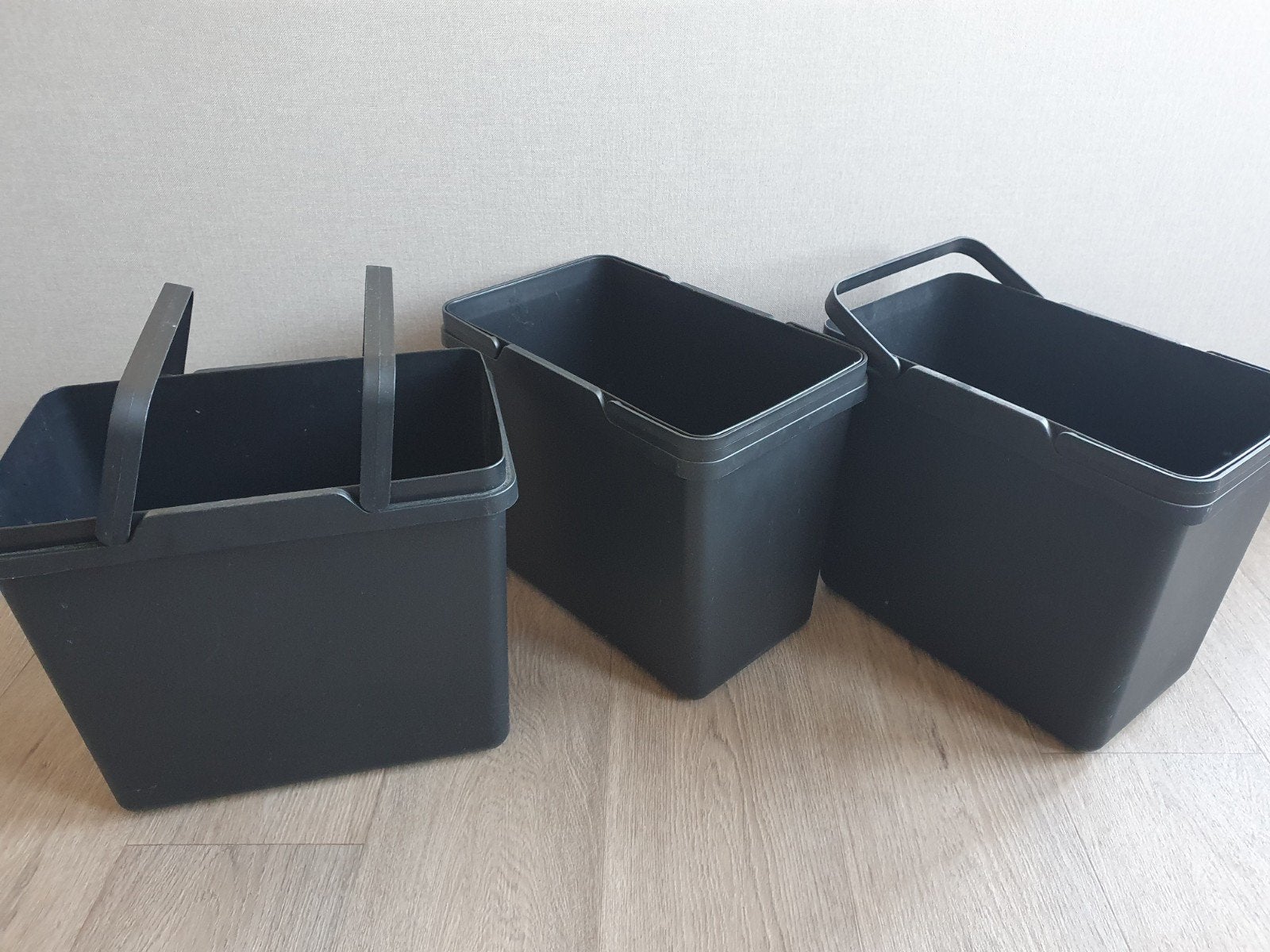 IKEA Variera prullenbakken / emmers - Zwart (3 stuks), Huis en Inrichting, Ophalen of Verzenden, Gebruikt