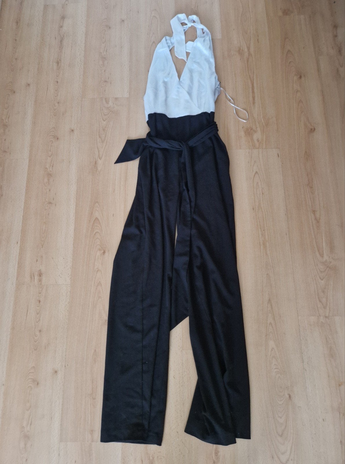 h&m jumpsuit zwart wit maat s  36, Kleding | Dames, Ophalen of Verzenden, Zo goed als nieuw, Maat 36 (S), Zwart