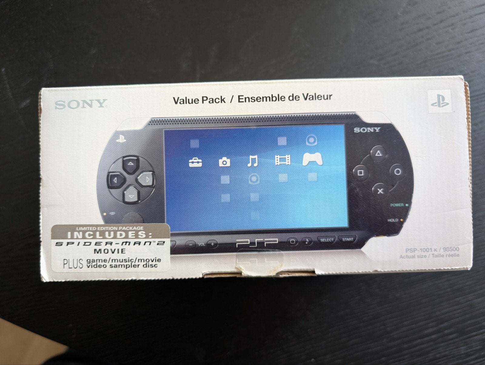 Sony PSP-1001 K Limited Edition + Spiderman 2 UMD, Gebruikt, Zwart, Ophalen of Verzenden, PSP