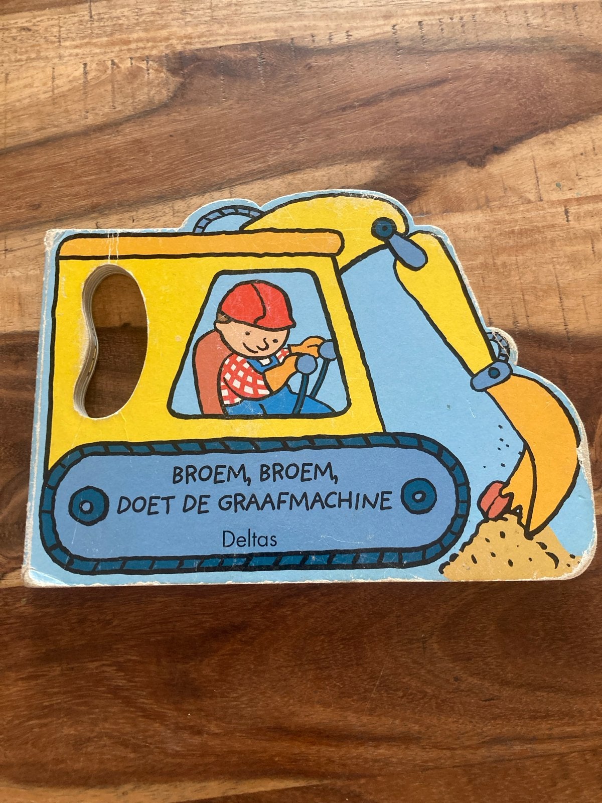Broem, Broem, Doet de Graafmachine - Deltas kartonboek, Ophalen of Verzenden, Zo goed als nieuw, 1 tot 2 jaar