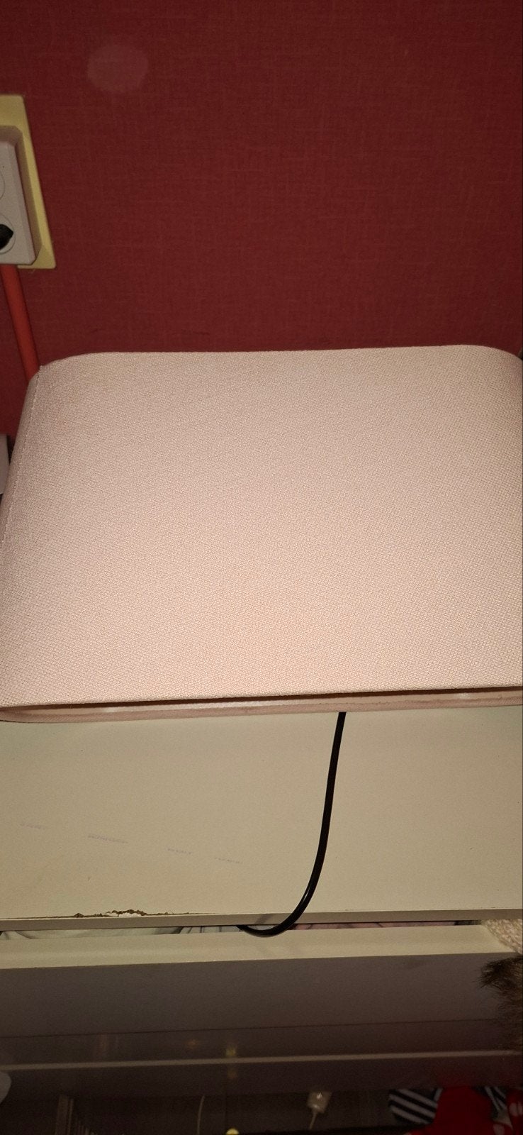 Roze lampenkap, rechthoekig, Huis en Inrichting, Lampen | Lampenkappen, Tafellamp, Ophalen of Verzenden, Zo goed als nieuw, Roze