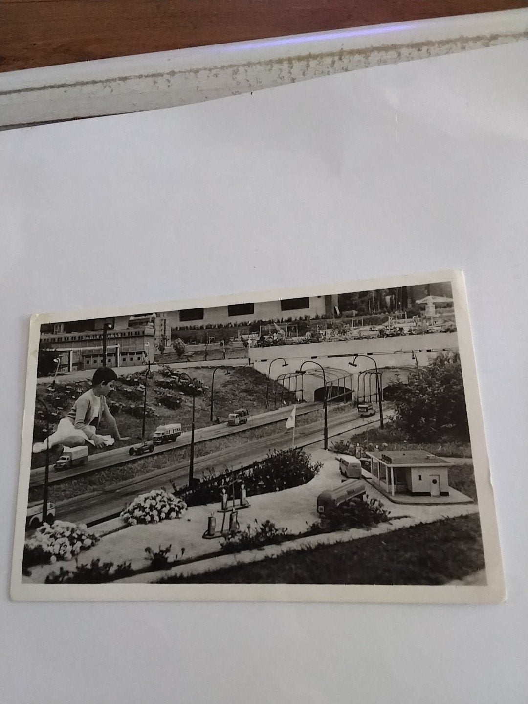 Oude ansichtkaart Madurodam - Autosnelbaan 1956, Ophalen of Verzenden, 1940 tot 1960