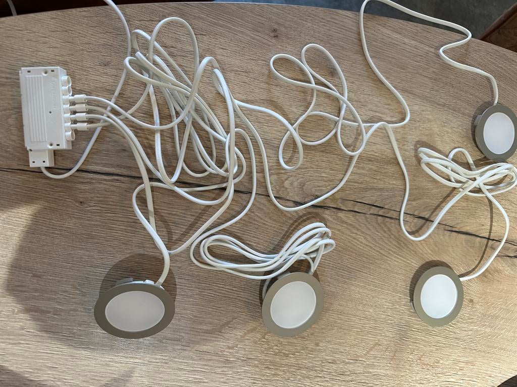 Hera L LED inbouwspots met transformator, Gebruikt, Metaal of Aluminium, Ophalen of Verzenden, Led