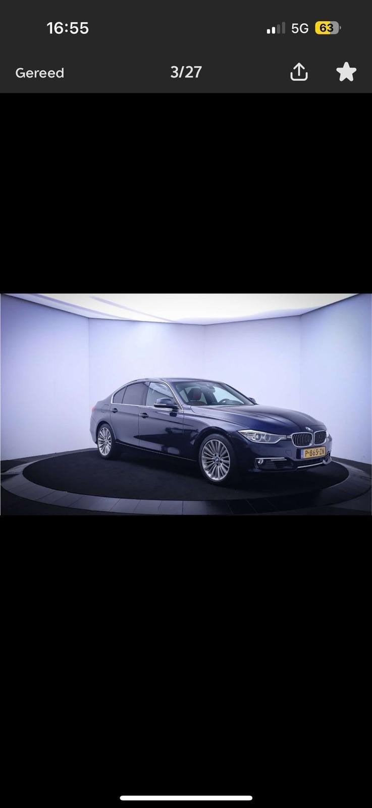 BMW 3-Serie 328i 245pk Aut 2012 Blauw, Auto's, Automaat, 745 kg, Achterwielaandrijving, 4 cilinders