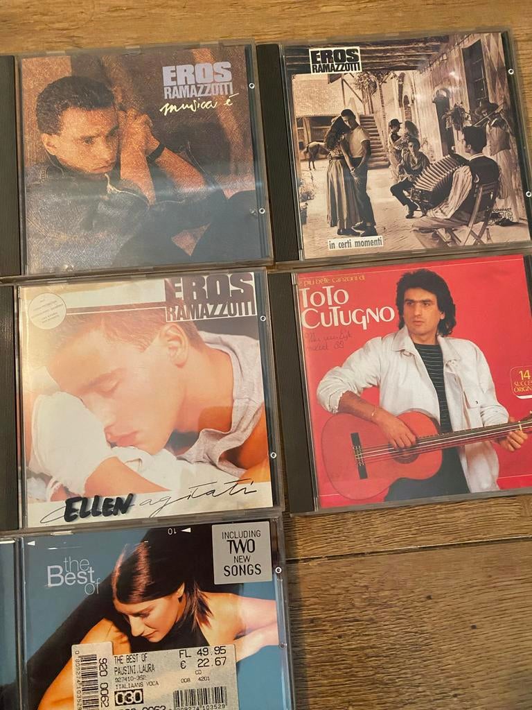 8x CD's: Eros Ramazzotti, Toto Cutugno, Laura Pausini, Cd's en Dvd's, Ophalen of Verzenden, Gebruikt