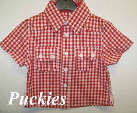 Maat 98 Rood/wit geruit Name It bloesje NIEUW (8187) a, Kinderen en Baby's, Kinderkleding | Maat 98, Meisje, Overhemd of Blouse