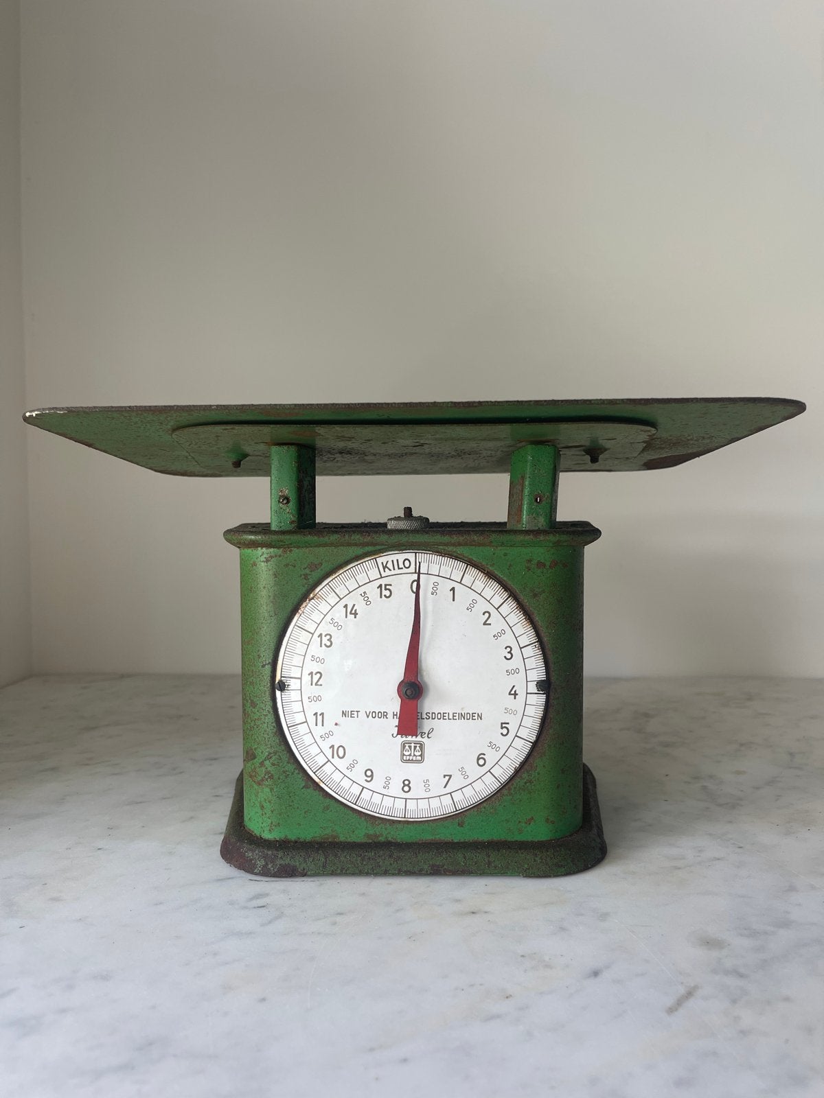 Leuke groene werkende Effem weegschaal, Antiek en Kunst, Ophalen of Verzenden