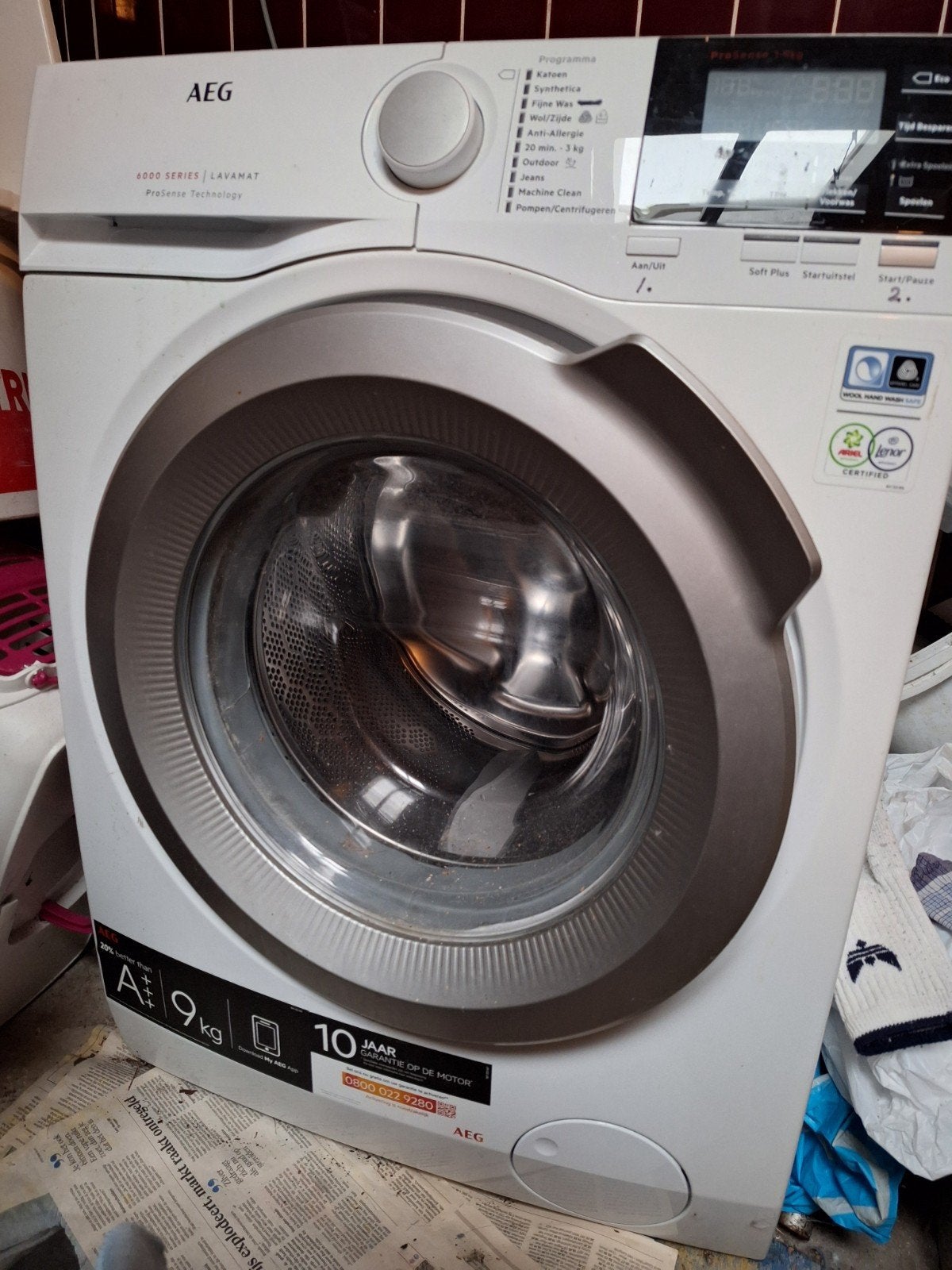 AEG L6000 Series Lavamat ProSense Wasmachine, Ophalen, 1200 tot 1600 toeren, 85 tot 90 cm