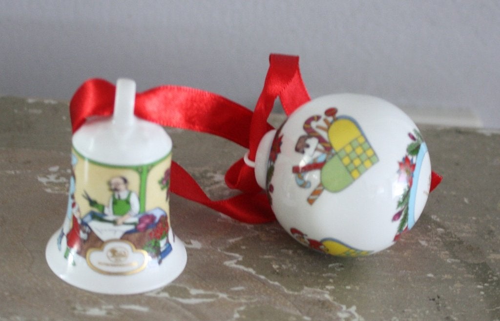 Hutschenreuther  klok en kerstbal, Ophalen of Verzenden, Gebruikt