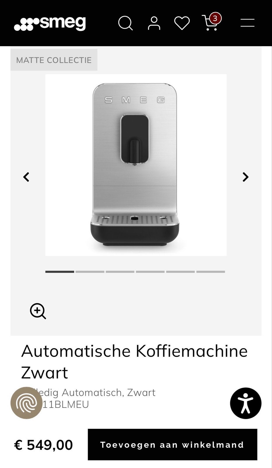 Smeg Automatische Koffiemachine Nieuw + Garantie, Verzenden, Koffiebonen, 2 tot 4 kopjes, Koffiemachine