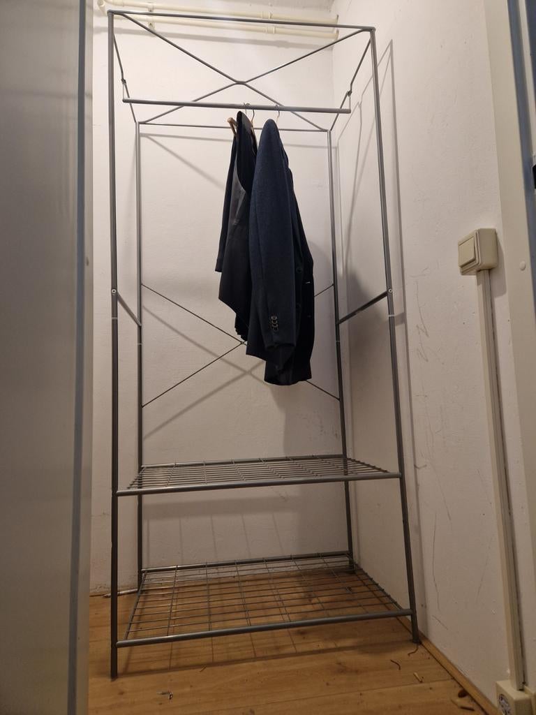 Metalen kledingrek met twee planken, Kleding | Dames, Kledingrekken, Ophalen, Gebruikt