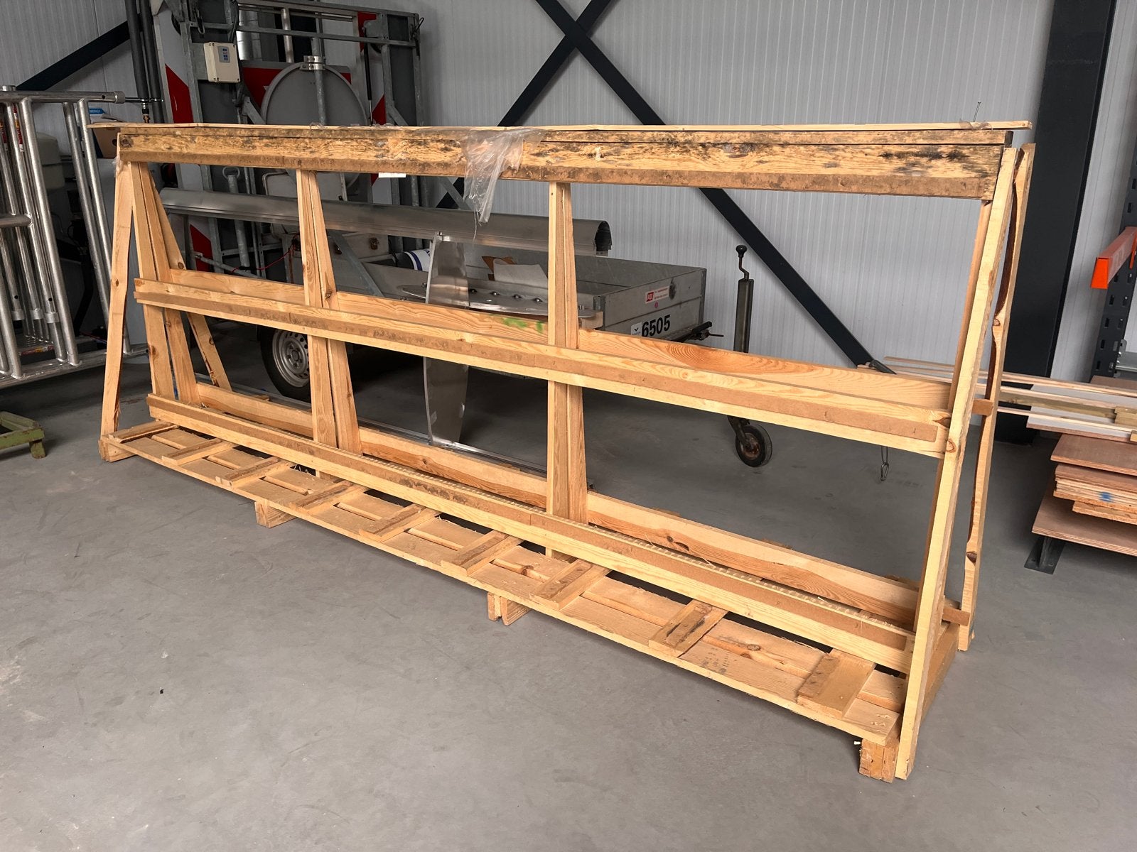 Stevige glasbok voor transport of opslag, Doe-het-zelf en Verbouw, Hout en Planken, Ophalen, Gebruikt, Grenen, Overige typen