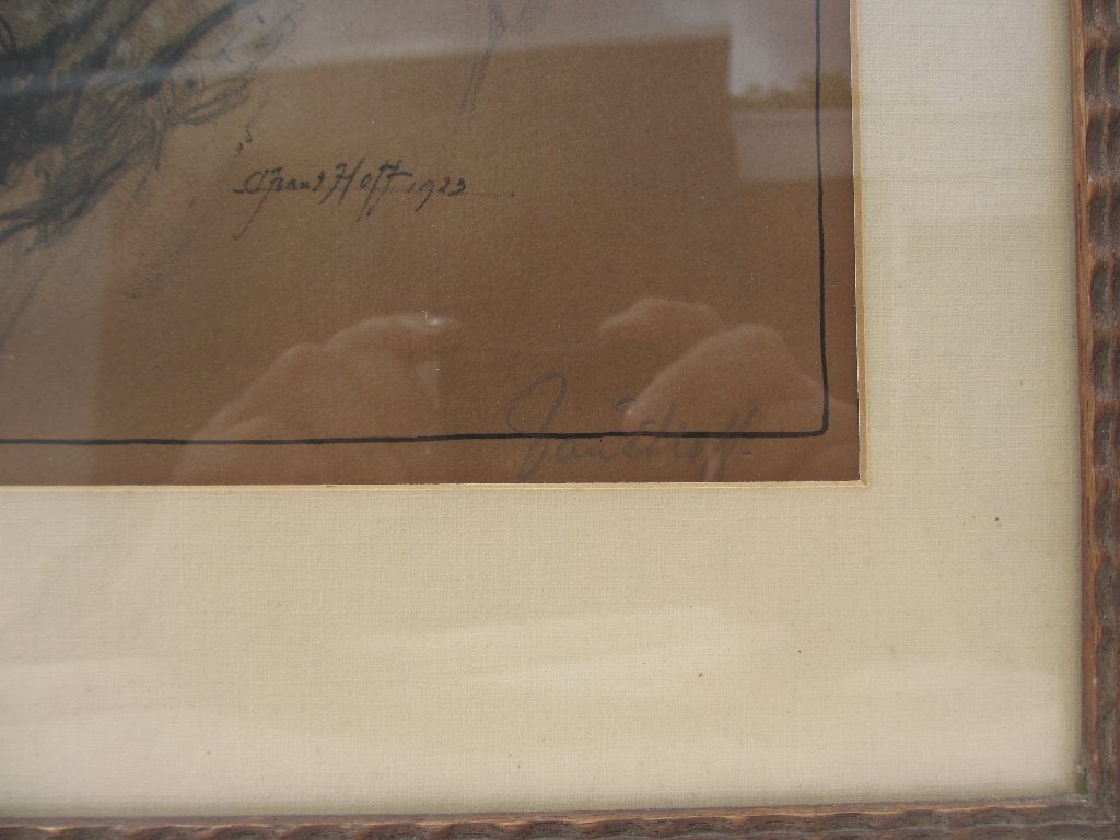 Litho KAKETOE Adriaan van 't Hoff 1923, Ingelijst, Ophalen of Verzenden, Lithografie, Dieren en Natuur