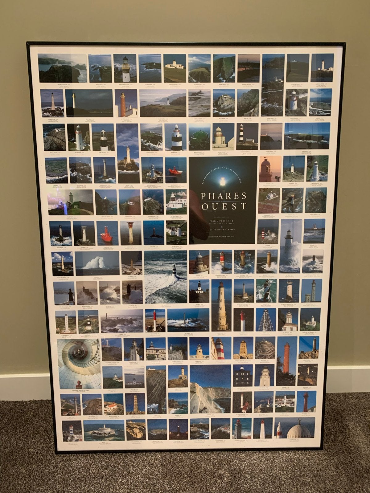 3x IKEA RESLIG Fotolijst, 1x met vuurtorenposter, Ophalen, Zo goed als nieuw, Fotolijst, Met afbeelding