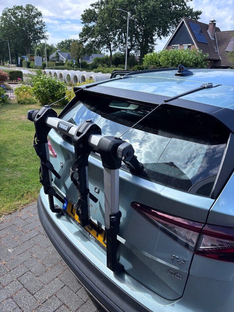 Thule Outway Hanging 2. Achterklep fietsendrager (2 fietsen), Gebruikt, Brede banden, 2 fietsen, Achterklepdrager