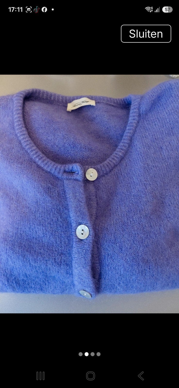 Mooie lila cardigan van American Vintage vitow, Kleding | Dames, Truien en Vesten, Maat 38/40 (M), American vintage, Paars, Ophalen of Verzenden