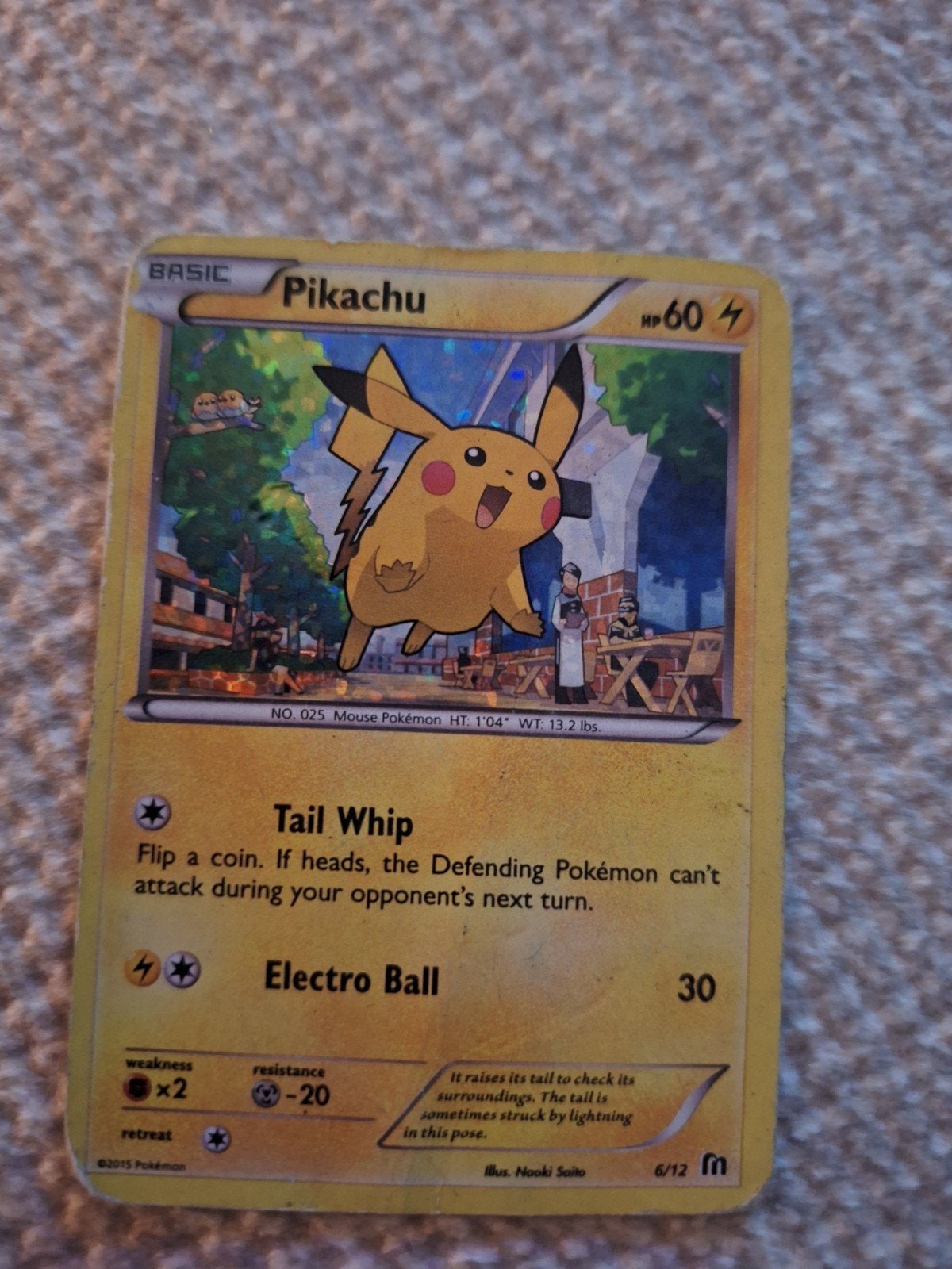 Pikachu 6/12 - McDonald's 2016 Promo - Holo - Bespeelde staa, Ophalen of Verzenden, Gebruikt