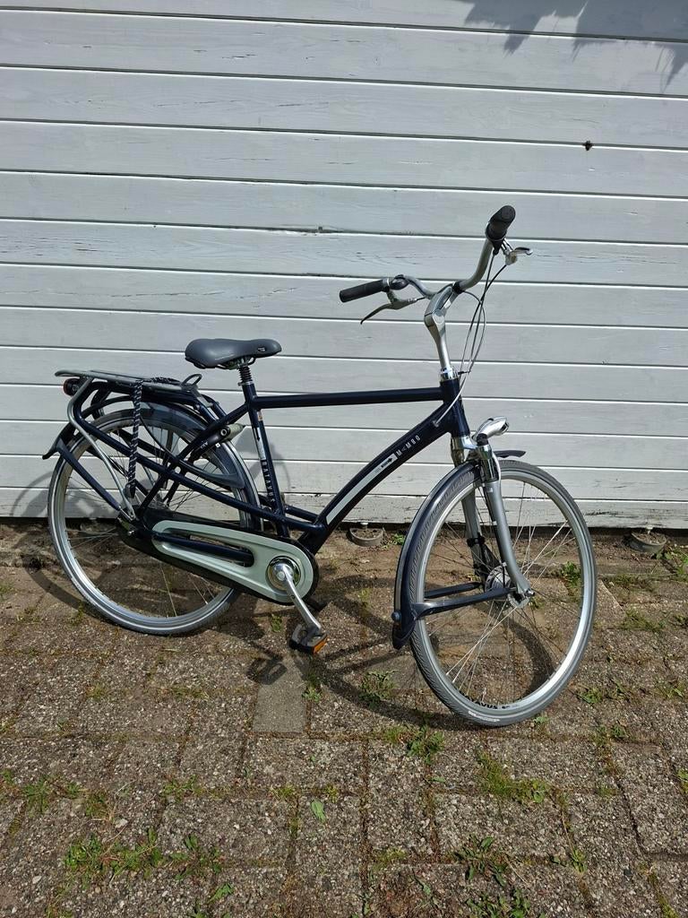 Batavus blauwe heren fiets 56 cm frame., Fietsen en Brommers, Ophalen, Versnellingen, Batavus, Zo goed als nieuw