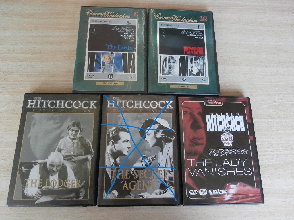 dvd hitchcock-diverse cinema kaskrakers-hln, Alle leeftijden, Ophalen of Verzenden, Gebruikt, Detective en Krimi